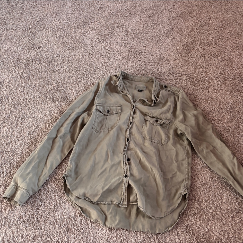 Universal Thread Olive Green Button-Down Utility Shirt